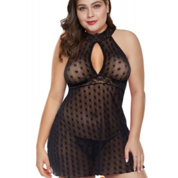 Beautiful Plus size lingerie - black - Picture 3 of 5